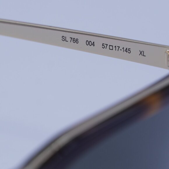Saint Laurent SL 766 004 Sunglasses Havana/Gold Rectangle Frame, Grey Lenses - Picture 5 of 10